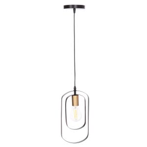 Ceiling chandelier Biut Hm7537.11 black metal-gold foil 15.5x4x130cm.