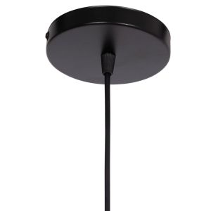 Droplet ceiling chandelier Hm7503.11 metal in black and milky white cup-shaped 23.5x12x147cm.