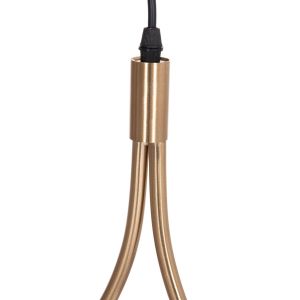 Droplet ceiling chandelier Hm7503.12 metal in golden-milky white cup-shaped 23.5x12x147cm.