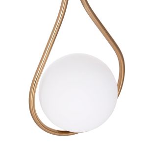 Droplet ceiling chandelier Hm7503.12 metal in golden-milky white cup-shaped 23.5x12x147cm.