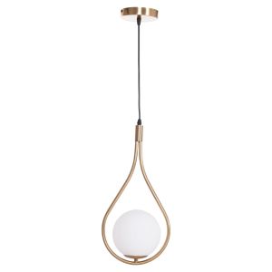Droplet ceiling chandelier Hm7503.12 metal in golden-milky white cup-shaped 23.5x12x147cm.