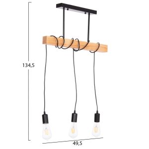 Ceiling chandelier Volks Hm4658 metal-wood 49.5x5x134.5cm.