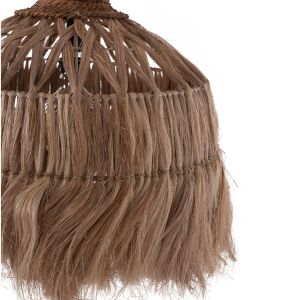 Chandelier bell natural abaca with fringes D50x50-80hcm