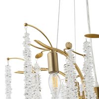 Chandelier metal - transparent glass 6 lamps 6xe14 max 8w Φ590mm Arte Illumina Dynasty