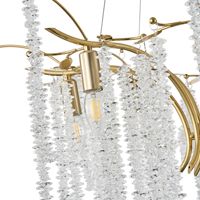 Chandelier metal - transparent glass 8 lamps 8xe27 max 15w 720x740mm Arte Illumina Dynasty