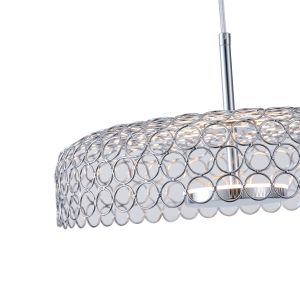 Chandelier metal Led 10w 1080lm 3000k Φ350x1390mm chrome, perforated