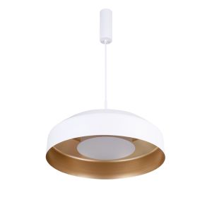 Chandelier metal-acrylic round Led 20w 1482lm 3000k Ø400mm white-gold Arte Illumina Stigma