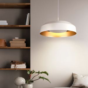 Chandelier metal-acrylic round Led 20w 1482lm 3000k Ø400mm white-gold Arte Illumina Stigma