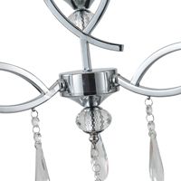 Chandelier metal-fabric 3 lamps 3xe27 Max15w Max15w 530x600mm chrome Arte Illumina Countess