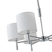 Chandelier metal-fabric 6 lamps 6xe27 Max15w 400x690mm Arte Illumina Court