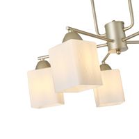 Chandelier metal-glass 5χe27 Max15w Φ590mm Arte Illumina Madisson