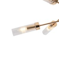 Chandelier metal-glass 6 lamps 6xe14 max. 8w Φ830x330 mm French gold Arte Illumina vinyl