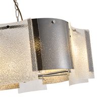 Chandelier metal-glass 8xe14 Max 8w Φ650mm chrome Arte Illumina Folia