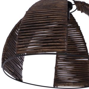 Metal chandelier with wooden strips D30x83hcmhm7703,01