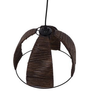 Metal chandelier with wooden strips D30x83hcmhm7703,01