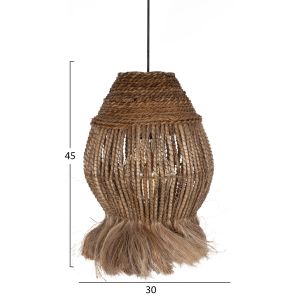 Abacus chandelier in natural color 30x30x45-80hcm Hm7772