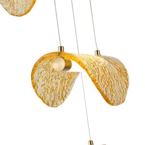 Aluminum chandelier 6w 468lm 3000k 425χ1500mm brass-gold Arte Illuminawaves