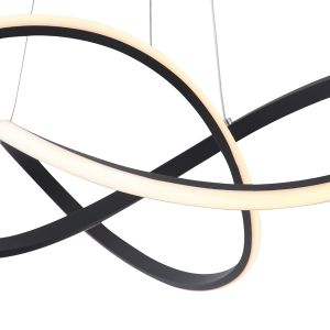 Chandelier made of aluminum Led 30w 1400lm 3000k Φ60mm black Arte Illumina Venus