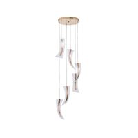 Chandelier made of aluminum Led 60w 5400lm 3000k 1830x350mm French gold Arte Illumina Como