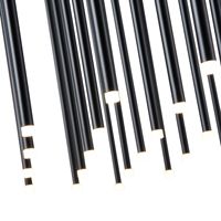 Chandelier made of aluminum Led 65w 4550lm 3000k 800x1500m black Arte Illumina Cascade