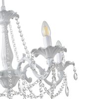 Aluminum chandelier, 5 lamps, 5xe14, max. 8w, 1060x640 mm, clear glass, Arte Illumina Jewel