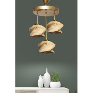 Bamboo chandelier in natural color Hm7493,02 35x35x85