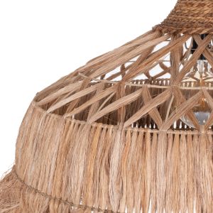 Chandelier made of abaca fibers Fibers in natural color D80x62-90hcmhm7780