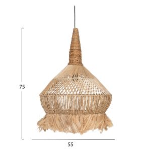 Chandelier made of abaca and banana fibers in natural color 55x55x75hcmhm7774