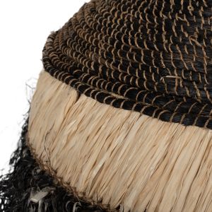 Chandelier made of sisal and abaca fibers with a natural/black shade 50x50x60hcmhm7788