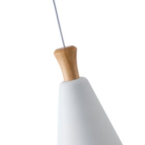 Metal chandelier 1xε27 Max15w 200x1380mm white Arte Illumina Simplo