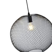 Metal chandelier 1xε27 Max15w 250x250x1280mm black Arte Illumina Mesh