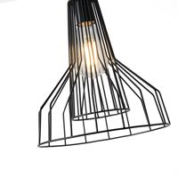 Metal chandelier 1xe27 Max15w 260x260x1370mm black Arte Illumina with tassel