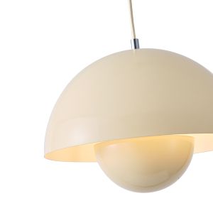 Metal chandelier 1xe27 Max15w 300x1290mm glossy cream Arte Illumina Jarden