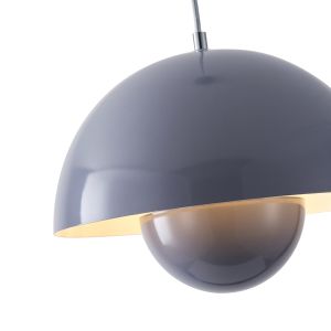 Metal chandelier 1xe27 Max15w 300x1290mm glossy milky gray Arte Illumina Jarden