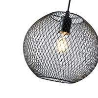 Metal chandelier 1xe27 Max15w 350x350χ1360mm black Arte Illumina Mesh