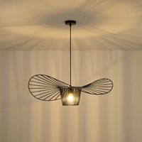 Metal chandelier 1xε27 Max15w 800x800x1270mm black cover Arte Illumina