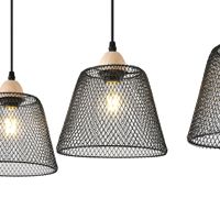 Metal chandelier, 3 lamps, 3xe27, max. 15w, 370x370x1260 mm, black, Arte Illumina Net