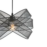 Metal chandelier, simple, 1xε27, max. 15w, 350x350x1270 mm, black, Arte Illumina Oggi