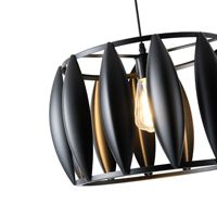 Metal chandelier, simple, 1xe27, max. 15w, 425x425x1300 mm, black, Arte Illumina Crown