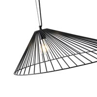Metal chandelier, simple, 1xε27, max. 15w, 600x390x1300dmm, black, Arte Illumina Ray
