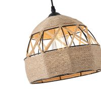 Metal rope chandelier ε27 Max15w 250x250x1290mm black-khaki Arte Illumina Helios