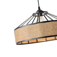 Metal rope chandelier ε27 Max15w 400x1300mm black-khaki Arte Illumina Helios