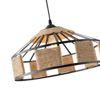 Metal rope chandelier ε27 Max15w 400x400x1300mm black-khaki Arte Illumina Helios