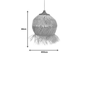 Koronse sisal chandelier in natural color D55x68cm