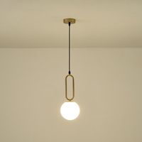 Glass chandelier 1xe27 Max15w 150x150x1570mm white copper Arte Illumina Orba