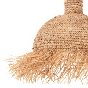Chandelier made of dry palm leaves with fringes boho style D41.5χ150hcm Hm11923