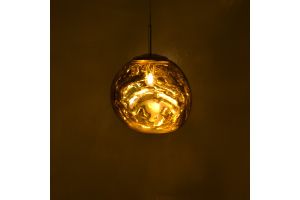 Chandelier pendant Gloine Gold golden lava E27 D 28 cm X60 cm