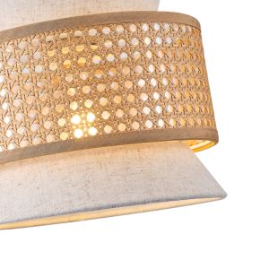 Chandelier fabric 1xe27 Max15w 400x1310mm beige-matte white Arte Illumina Isla