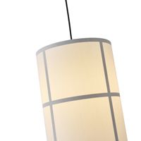 Chandelier fabric 1xε27 Max15w Φ250χ1180mm Βlack Arte Illumina Era