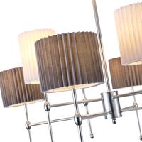Fabric chandelier 8 lamps 8xe14 Max 8w Φ840mm white-black Arte Illumina Veli